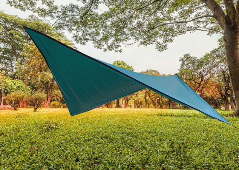 Hamaca Nylon con toldo y accesorios azul