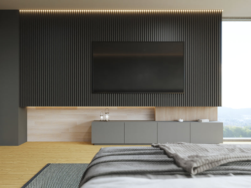 Panel Decorativo Mármol PVC  1.22 m x 2.80 m x 4 mm. Acabado: Tablero Roble