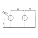 Herraje Guia Sistema Plegable. Satinada Para Vidrios 10-12 Mm