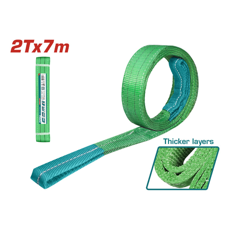 Eslinga ojo-ojo 2T x 7m. Ancho 60 mm