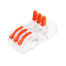 Conectores eléctricos de empalme rápido. Triple via. (10 Pzas)