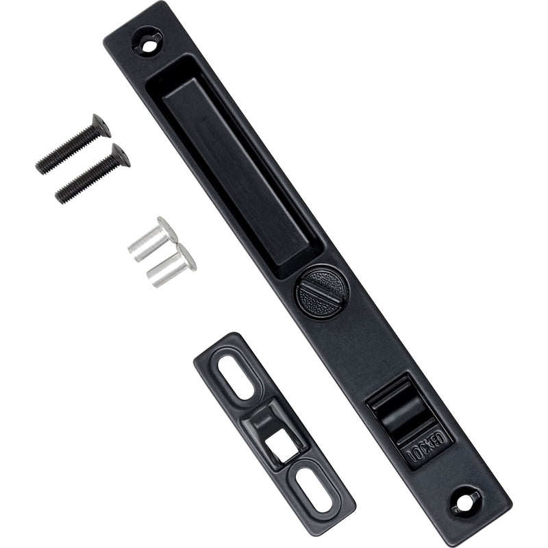 Cierre Embutido Manual para Ventana y Puerta Corredera. Aleacion de Zinc. Incluye Recibidor y Gancho