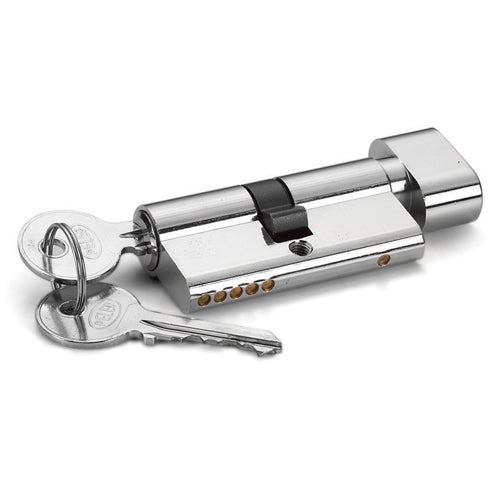 Cilindro europeo 70mm ranura y mariposa níquel satinado Lock