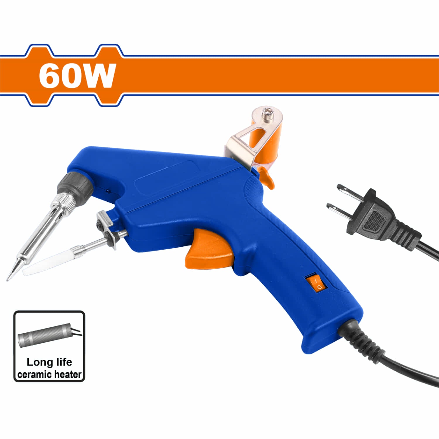 Soldador cautin estaño soldador con alimentador 60W. 110-120V. Tiempo de precalentamiento: 1-2 mins.