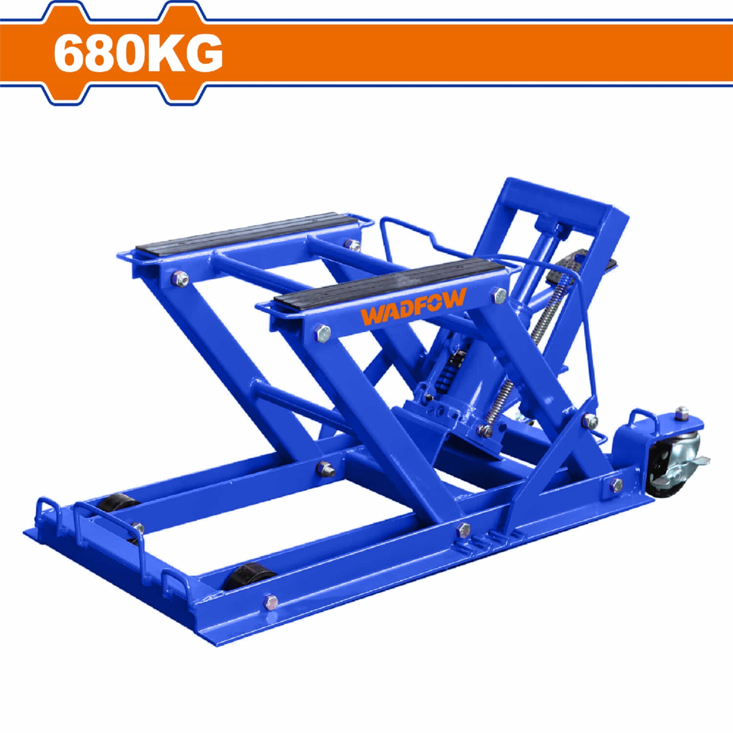 Gato de Motocicleta 680Kg. Alt. Min: 140mm. Alt. Max: 430mm. Elevador de motos