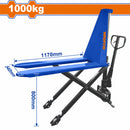 Transpaleta Manual de Tijera 1000Kg. Apilador jack pallet manual carretilla elevadora Alt. Min\Max: 85-800mm.