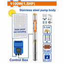 Bomba de pozo profundo solar 72V 1100W (1.5HP) 87m Flujo 6.5m³/h No incluye panel solar.