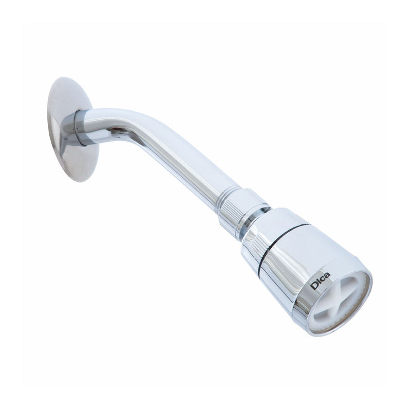 Ducha Regadera ecológica de cebolla con brazo y chapetón. Cuerpo ABS .Brazo  y chapetón en acero.