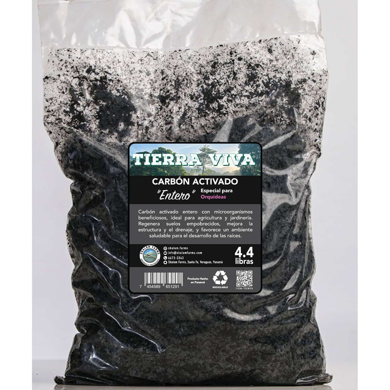 Carbón activado " Entero" 4.4 Libras