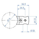 Soporte Para Barras Laterales De 1/2" Acabado Satinado (E035170001).