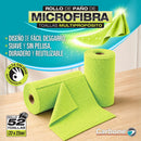 Paños de Microfibra en Rollo de 52 Unidades (Toallas 22×22cm). Trapos Súper Absorbentes y Reutilizables para Limpieza.