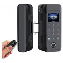 Cerradura electronica de huella dactilar, tarjeta y codigo sin saques al vidrio. 10-12 mm acabado p