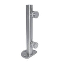 Soporte Vertical Para Barandas De Vidrio 254 Alto Tubo 31.75Mmx3mm Espesor Perforaciones 12Mm.