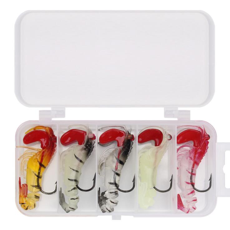 Señuelo camarón con anzuelo 5 Uds. Set