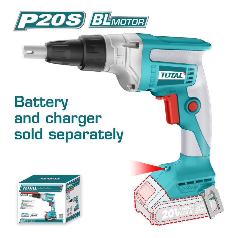 Drill para Drywall destornillador inalámbrico 20V 1/4" para gypsum. No trae Batería ni cargador