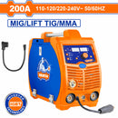 Máquina De Soldar Inverter 200A Modelo Medium Duty 30% Ciclo de Trabajo MAG/MIG/MMA/TIG 110V-220V soldadora