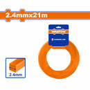 Nylon cuadrado para desmalezadora (guira). 2.4 mm. 21m