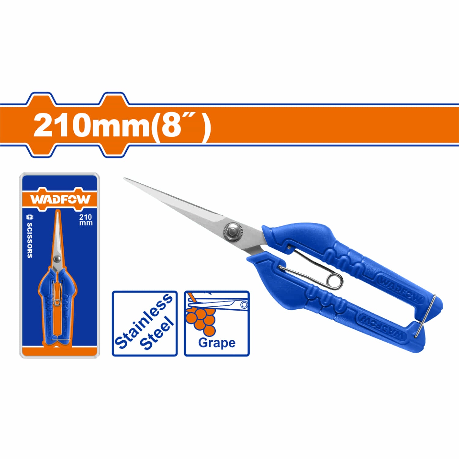 Tijera para podar árboles de frutas 210mm(8"). Ideal para ramas de arboles de uvas, naranjas.