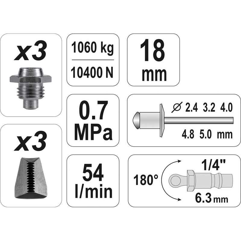 Remachadora Neumatica De 2.4- 5.00 Mm