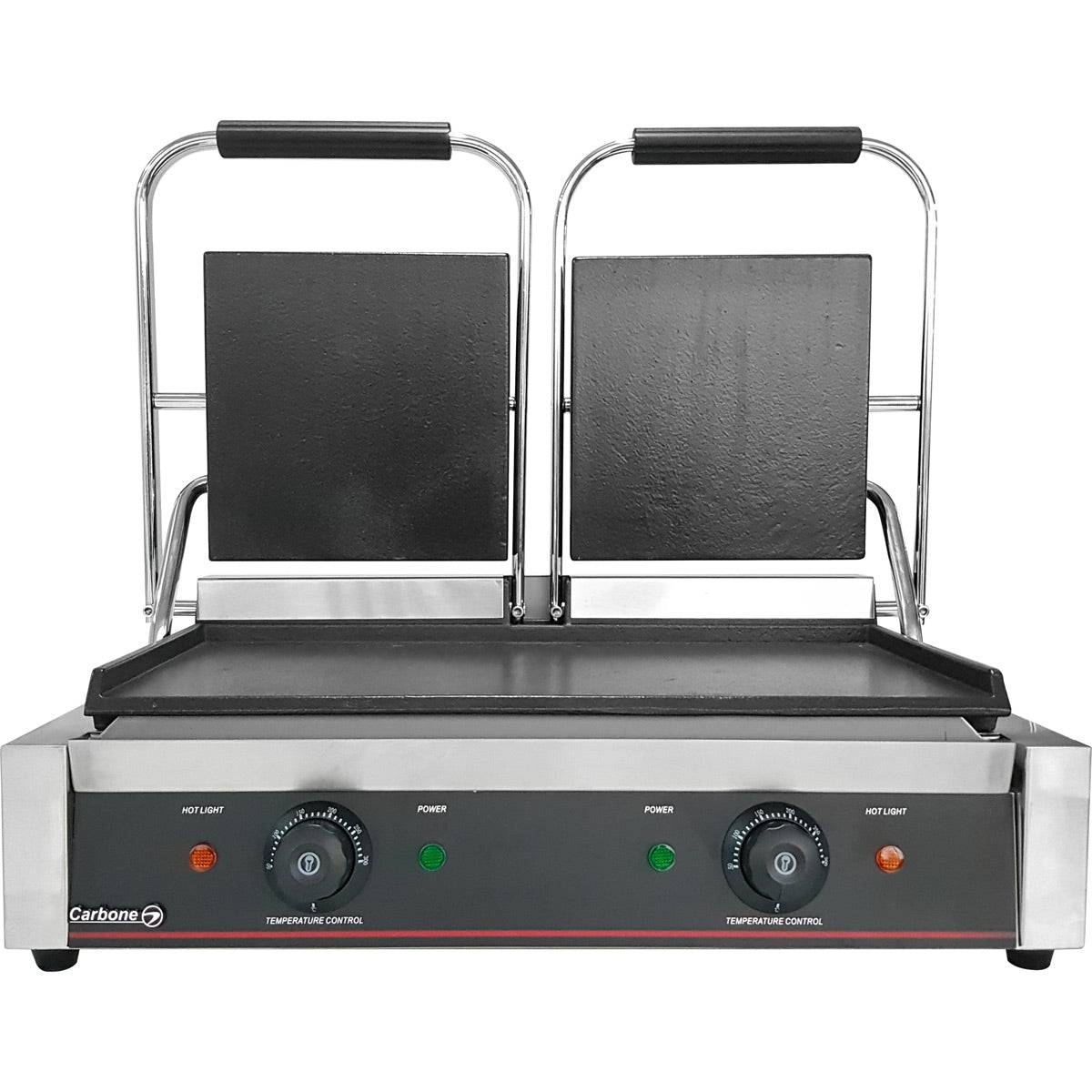 Plancha Doble 565*365*210Mm :110V/60Hz 2*3.6 KW 25.5Kg. Plana Arriba Y Abajo.