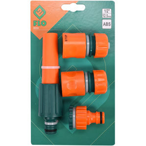 Juego de conectores y adaptadores Para Mangueras  (4 Piezas, 1/2” Y 3/ 4”)