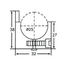 Conector De Muro Para Sostener Tubo.