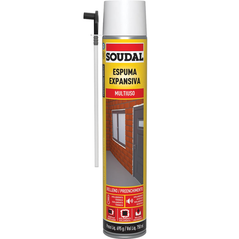 Espuma expansiva aislante 750 ml. Soudal