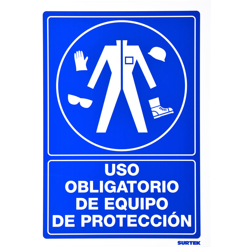 Letrero "Equipo protección" Surtek