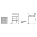 Rack de vasos con escurridor y bandejas 60x60cm