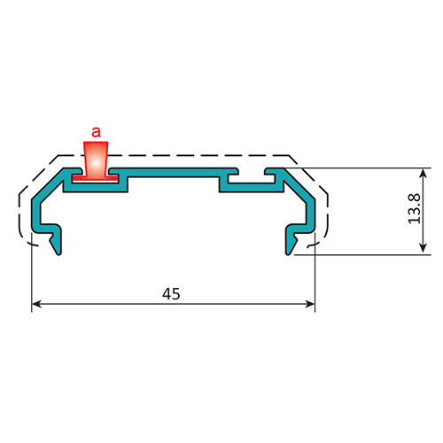 Tapa Final Con Felpa Marco 45 mm. Espesor 1.4 mm. Largo 5.85 mts. Acabado Lacado Madera Texturizado.