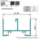 Marco Superior Ventana VC . Espesor 1.27 Mm Largo 5.85 Mts. Acabado Anodizado Bronce VC124