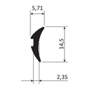 Junta De Acristalar De 3 Mm.  EPDM Alta Calidad. Se Vende Rollo De 150 Mts. Color Negro.