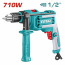 Taladro de Impacto Percutor 710W Velocidad sin carga: 0-2800rpm Capacidad de Perforación: 1/2" Velocidad variable. Función Martillo. Drill