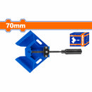 Pinza abrazadera de angulo recto 90º con aleación de aluminio. Sujeción de 70mm. Para esquinas