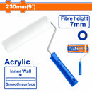 Rodillo para pintar 9" Paredes internas. Altura de la fibra:7mm. Acrílico.