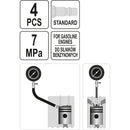 Probador test de fugas de cilindro prueba de compresión de motor gasolina 0-100 PSI (Set 4pzas)