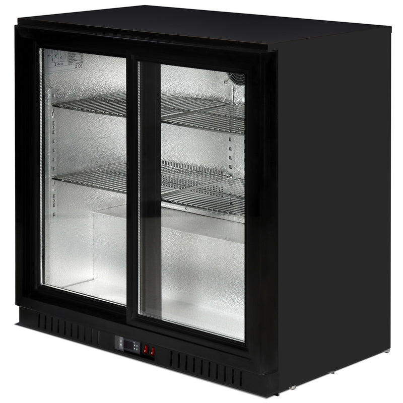 Refrigerador de 2 puertas. Nevera comercial para bar. 900*535*840mm, 190W.