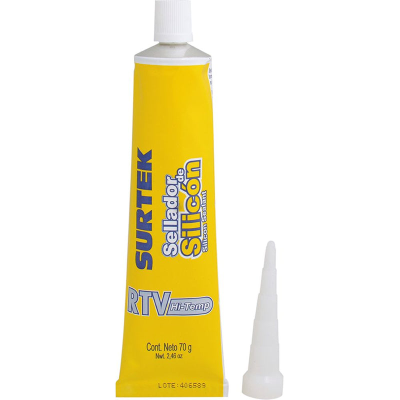 Silicón para alta temperatura en tubo aluminio 70gr Surtek