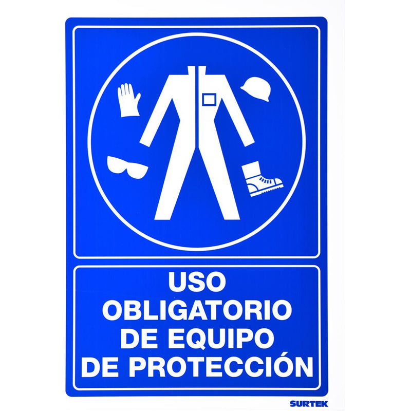 Letrero "Equipo protección" Surtek