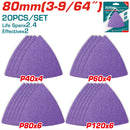 Láminas de lijado delta púrpura. P40x4 P60x4 P80x6 P120x6.