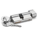 Cilindro europeo 70mm estándar y mariposa níquel satina Lock