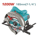 Sierra Circular 7  1/4"  1200W 110-120V~50/60Hz Velocidad sin carga 5000 rpm  Corte ajustable