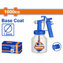 Pistola spray para Pintar 1000cc. Boquilla: 1.5mm. Ideal capa base. Presión: 2-3 bar. De aire para compresor