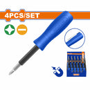 Destornillador 4 en 1 con punta intercambiable. Cr-V. (Incluye 4 cambios)