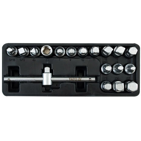 Yato Juego De Llaves Para Tapon De Drenaje. 18 Piezas; 3/8