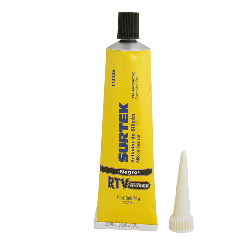 Silicón para alta temperatura en tubo negro 70gr Surtek