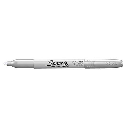 Marcador Sharpie Metallic Permanente, Punta Fina, Silver (1 Und)