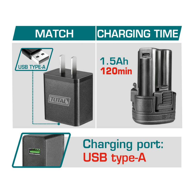 Cargador 5V 2A 110-120V~50/60Hz TOTAL