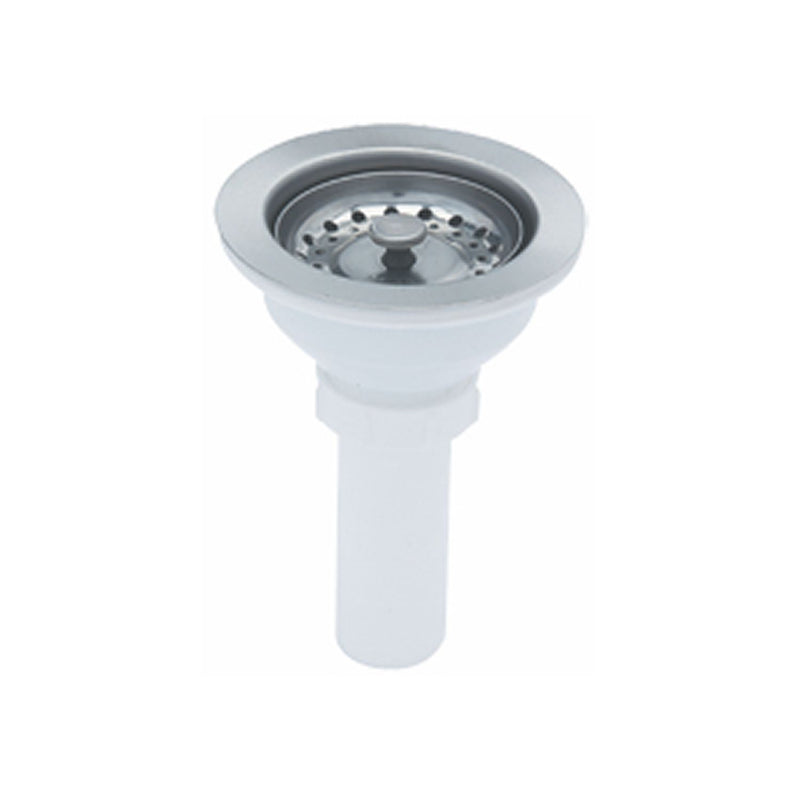 Canasta metálica y PVC desague para fregaderos