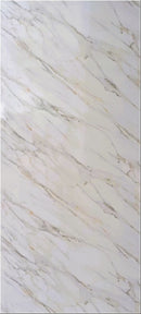 Panel Decorativo Mármol PVC  1.22m x 2.80m x 3mm Gold Calacatta (Línea económica) Láminas de PVC para paredes y techo.